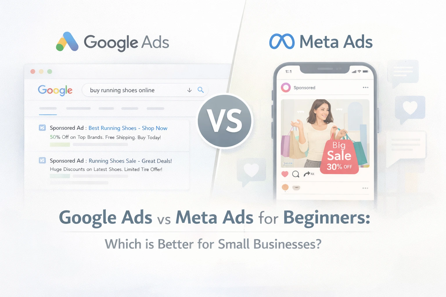 google ads vs meta ads for small business beginners